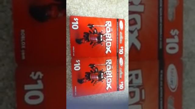 Selling two $10 ROBLOX game cards