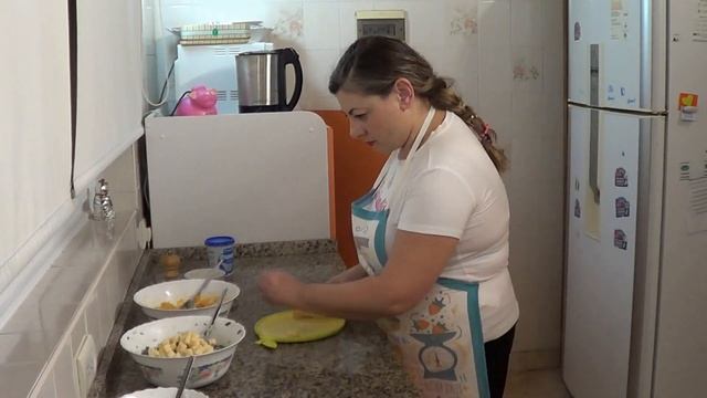 Соррентины со шпинатом и тыквой. Sorrentinos con espinaca y calabaza. смотреть онлайн