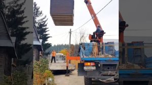 Установка мобильной Бани на участке