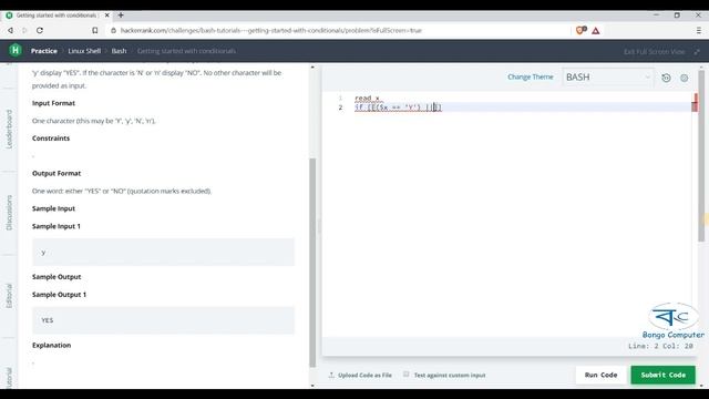 Learn How to Solve Hacker Rank Comp. Prog. Linux Bash Script  #007 Getting started with conditional