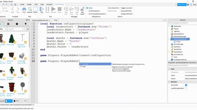Roblox Studio Tutorial: How to Make a Leaderstats for Deaths смотреть онлайн