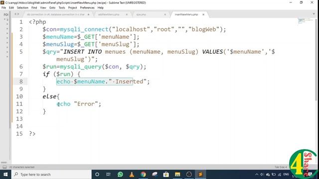 11 - INSERT Query in PHP using AJAX Function | Dynamic website development PHP & SQL tutorials 2020 смотреть онлайн