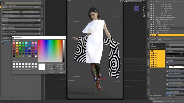 Модные оттенки S_S 2022 от #WGSN с визуализацией в DAZ3D