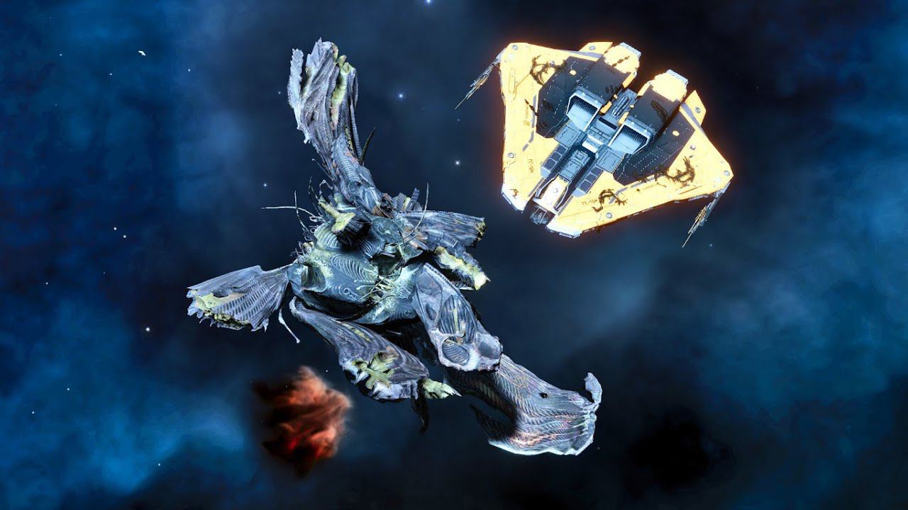 Krait Mk II vs Cyclops Thargoid Interseptor. Elite Dangerous смотреть онлайн