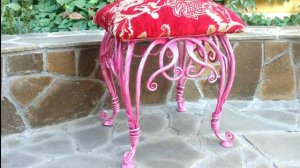 Пример как сделать стул из элементов ковки