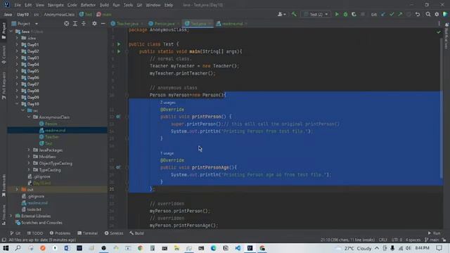Anonymous class in Java смотреть онлайн