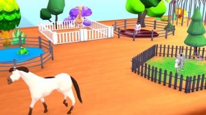 Animals Running Race Horse Race Videos For Kids | Animals Names And Sounds | Toys For Children