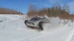 Авто приколы Новая разроботка СКОРОСТНОЙ ВЕЗДЕХОД СНЕГОХОД Howe Technologies   Ripsaw EV 2 Ground