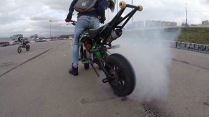 #5 Бернаут на питбайке