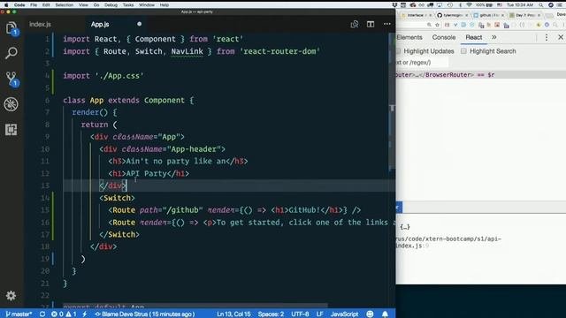 Day 9 - Morning, Part 11: React Router: Route, Switch, NavLink - XTBC 2018 Session 1