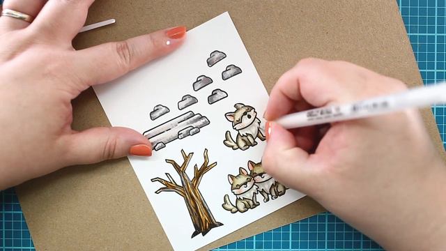 Nighttime scene mini slimline card with Mona смотреть онлайн