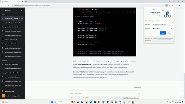 Python object that monitors changes in objects