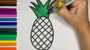 Рисование и раскраски для девочек! Ананас \\ Творчество для девочек!