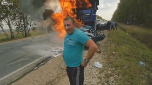 Заживо сгорел в автомобиле Лада