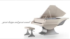Fazioli M Liminal Piano Red Black Cream