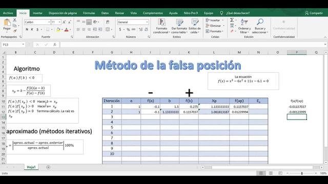 7 | Método de la falsa Posición: Solución por Excel – смотреть онлайн