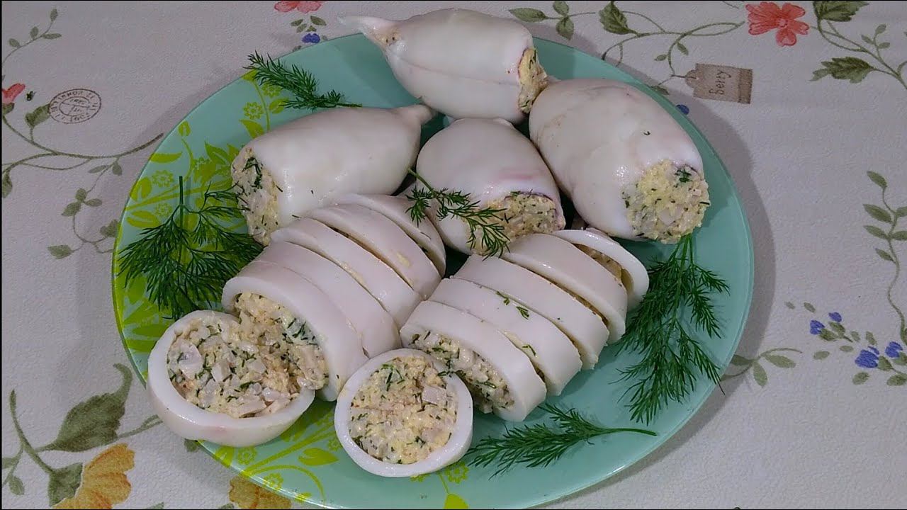 Фаршированные кальмары к праздничному столу!!! смотреть онлайн