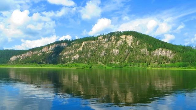 Река Лена - Красивые скалы. Остров Важенский (близ д.Частых, Киренский район, Иркутская область) смотреть онлайн