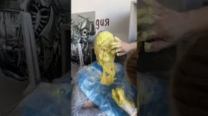 Лицо из шоколада. Слепок из альгината. #шоколад #темперирование #слепоклица