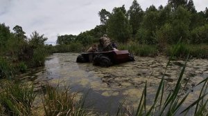 Испытания в болотах Вездеход болотоход самодельный