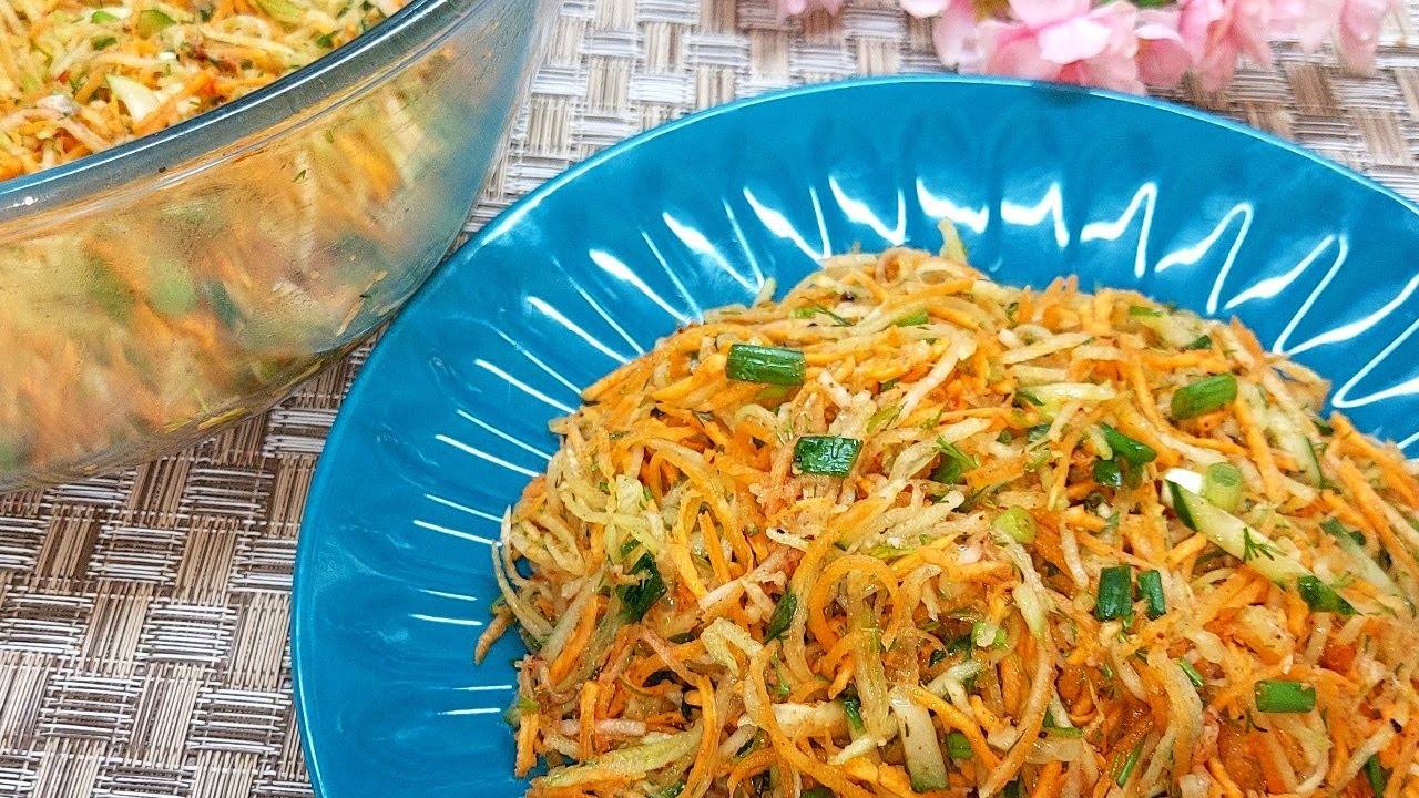 Салат на каждый день и на Праздничный стол. Из 3-х ингредиентов. Просто и Полезно! Без Майонеза. смотреть онлайн