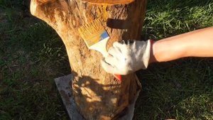 Цветник из БРЕВНА. Клумба из бревна. Вазон из бревна своими руками. Flower bed of logs