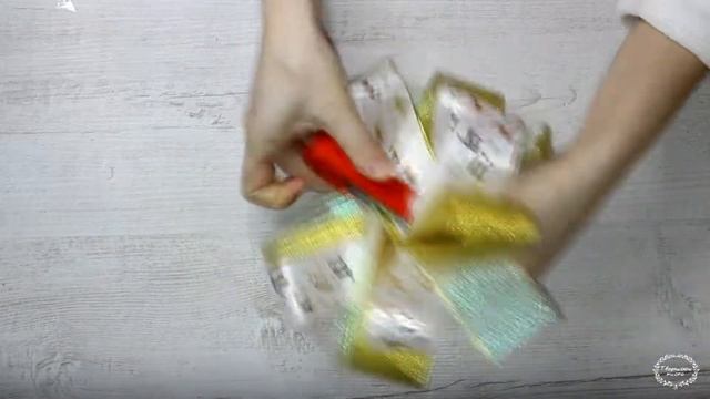 ? ПЫШНЫЙ БАНТ на верхушку на елки - замена классической звезде/Christmas tree bow/Творческое место смотреть онлайн