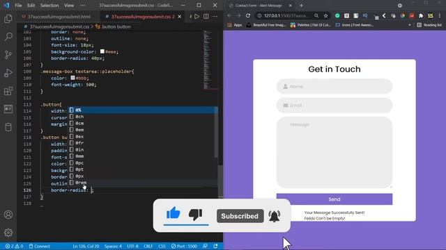 How to display Alert Message in Contact Form on Submit | @CodeSmoker | смотреть онлайн