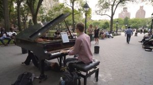 Pianist Colin Huggins Plays Rachmaninov In Washington Square Park