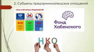 ПРАВОВОЕ ПОЛОЖЕНИЕ СУБЪЕКТОВ ПРЕДПРИНИМАТЕЛЬСКИХ ОТНОШЕНИЙ