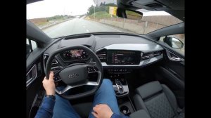 POV Audi Q4 e-tron 50 quattro S-line | Exterior| Interior | Test Drive| Acceleration | Sound |