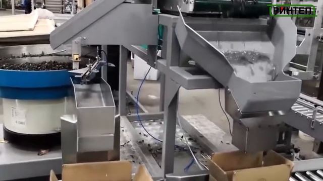 Машина для упаковки в картонные коробки для гвоздей, шурупов, гаек, метизов смотреть онлайн