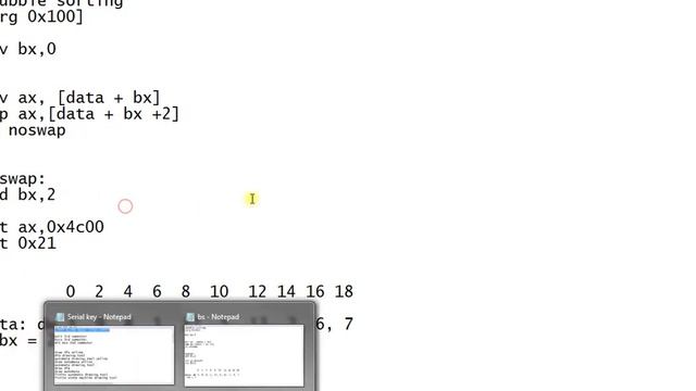 Bubble sorting in assembly language asm algorithm | bubble sort assembly code | ascending order смотреть онлайн