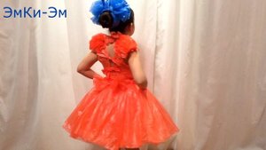 Платье из пакетов. Юбка ТУТУ из пакетов.Из подручных средств. Розовый фламинго.(Эмилия)/Dress