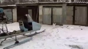 испытание самодельных аэросаней