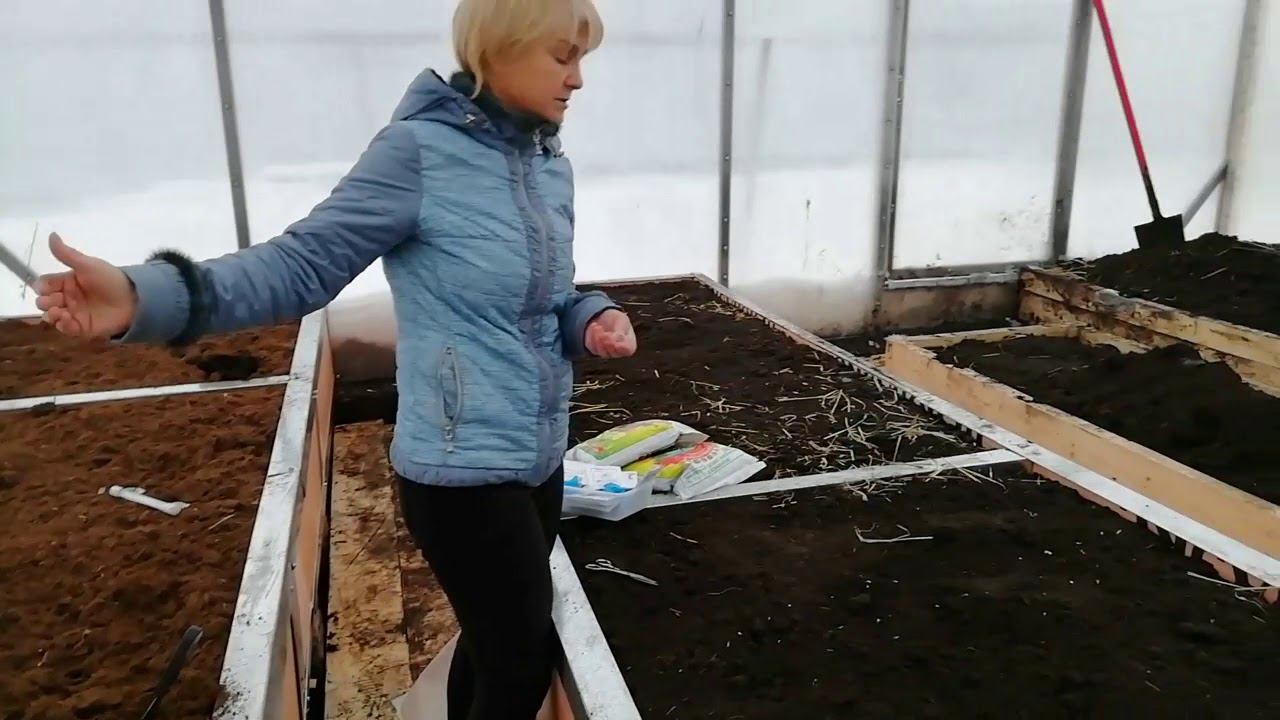 Сажаем зимой в новой теплице!