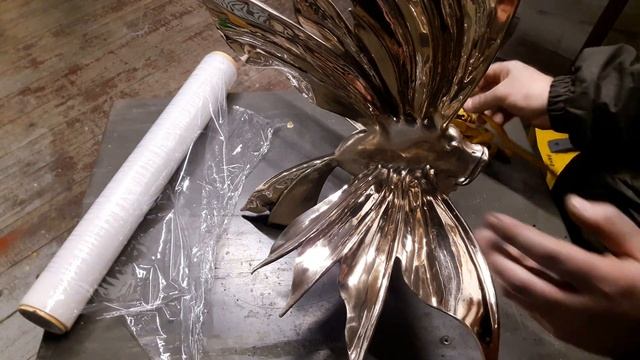 Зимние Дни Скульптора Чеканка Патинировка Скульптура из Бронзы Рыба Крылатка