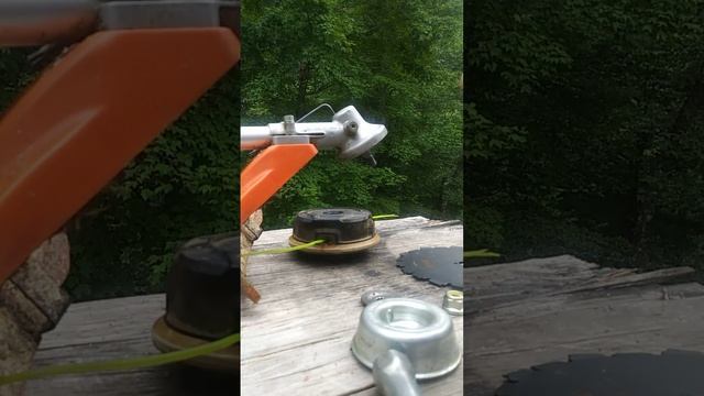 Brush blade installation on a stihl weedeater смотреть онлайн