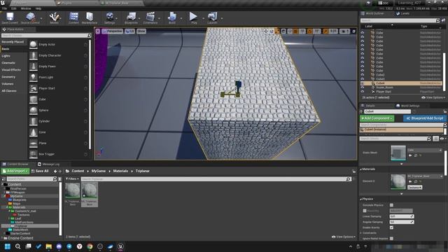 Материалы - убираем растяжение текстуры (Triplanar) | Unreal Engine смотреть онлайн