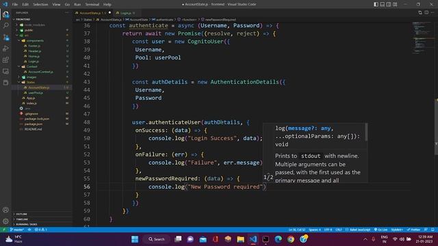 User Login using AWS Cognito and integrating it with React JS || Serverless Framework ??✌️