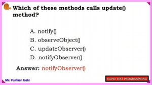 Advance Java MCQ || Part 19 || Rapid Test Programming || Joshi Pushkar D.