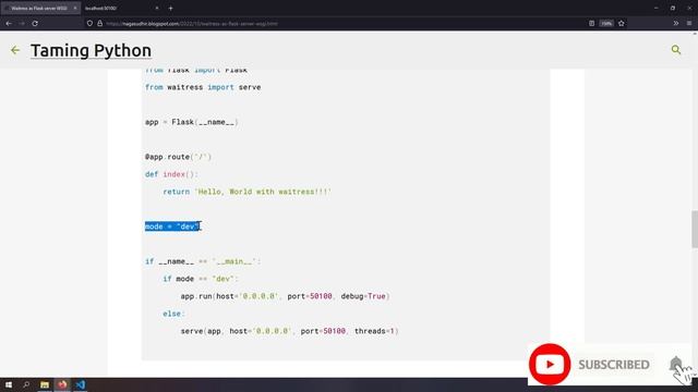 Waitress as Flask server WSGI смотреть онлайн