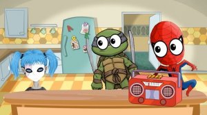 САЛЛИ ФЕЙС СТРАШИЛКИ! На кухне у САЛЛИ КРОМСАЛИ. СПАЙДЕР и НИНДЗЯГО!