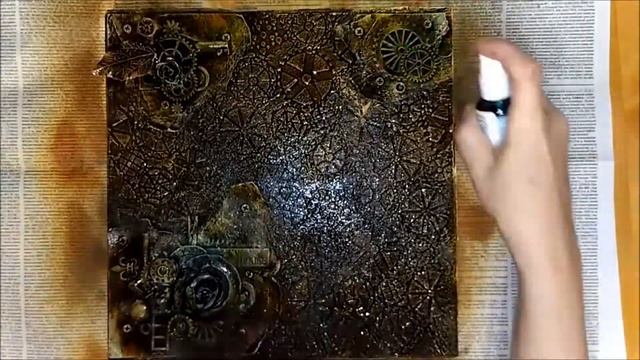 Mixed Media Clock "Gear" / Микс Медиа часы смотреть онлайн