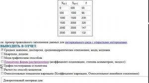 Коэффициент асимметрии и эксцесс