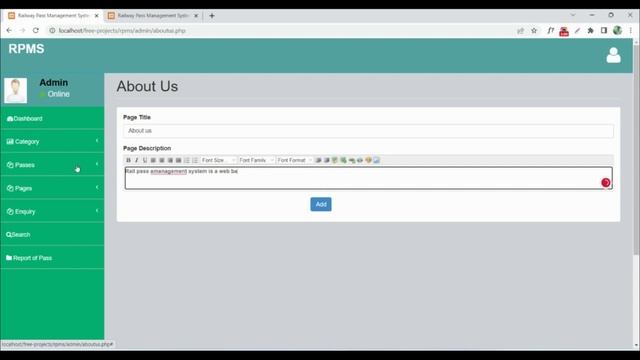 Rail Pass Management System using PHP and MySQL | PHPGurukul