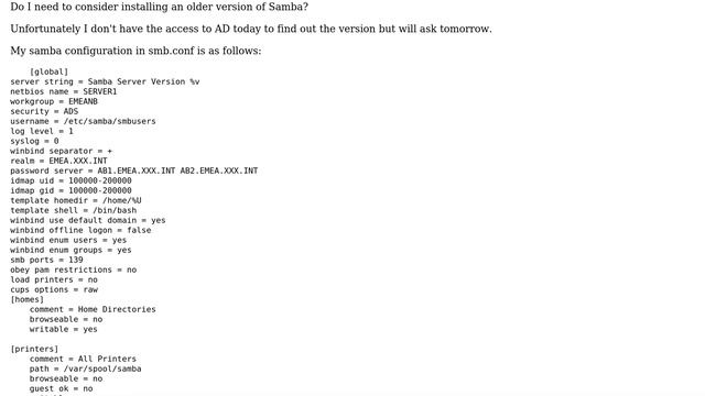 Samba share with AD authentication is only authenticating users on some windows machines смотреть онлайн