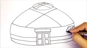 Сурет салу киіз үй | How to draw a yurt | Bolalar uy uchun rasm chizish