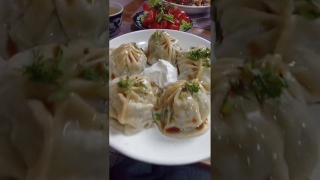 сочные мощные манты ?#кулинария #еда #чайхана #вкусно