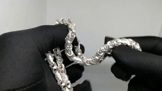 Серебряная цепочка краб